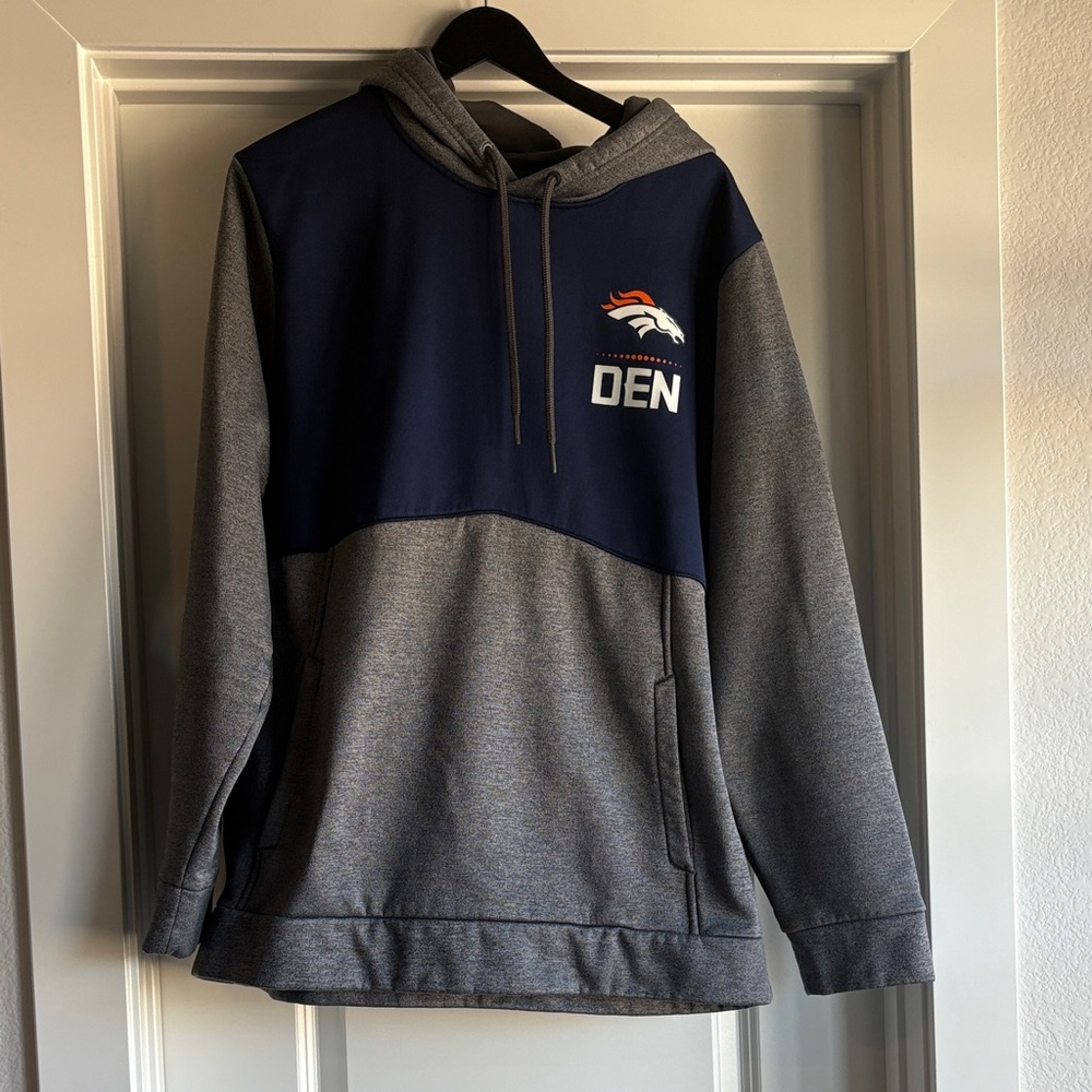 Under Armour Denver Broncos Blue and Gray Hoodie
